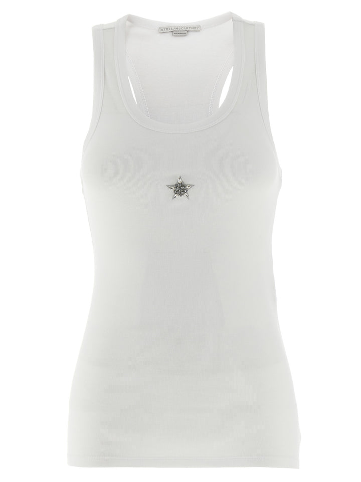 Stella Mccartney Crystal Mini Star Top - Bianco | 3af2954f9f0aaba79cfcd1d85d670961e1aec2ea