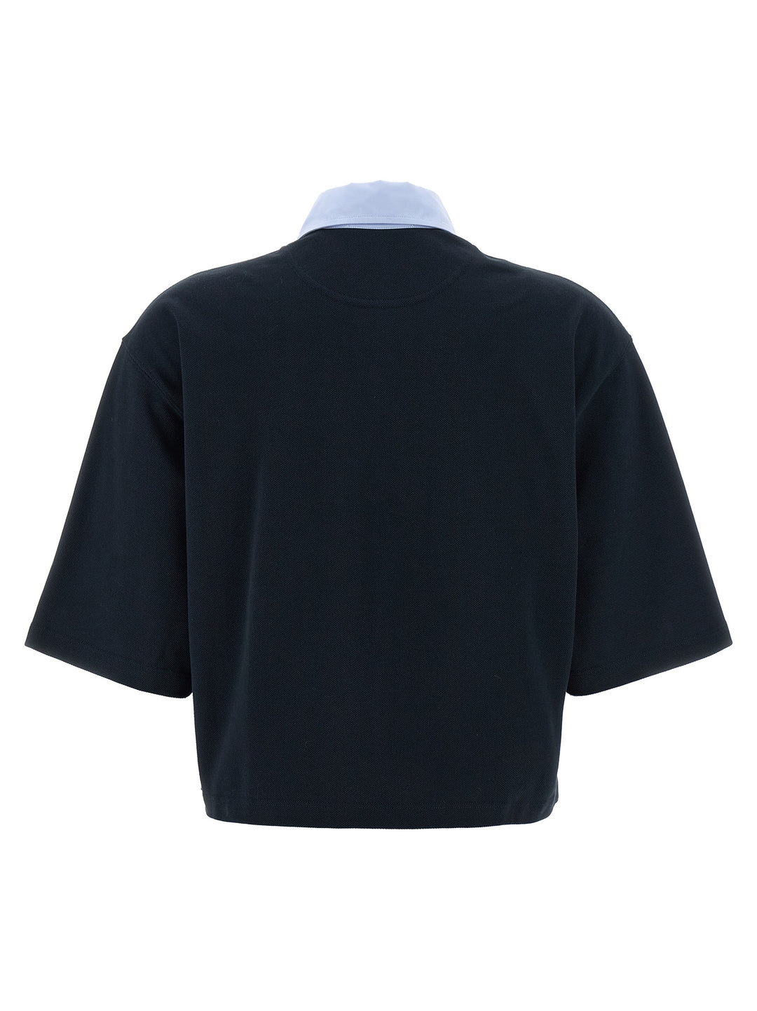 Stella Mccartney Cropped Piquet Polo - Blu | 3cb3e94107f5fdb780c7ebe1dd529056dde489dc