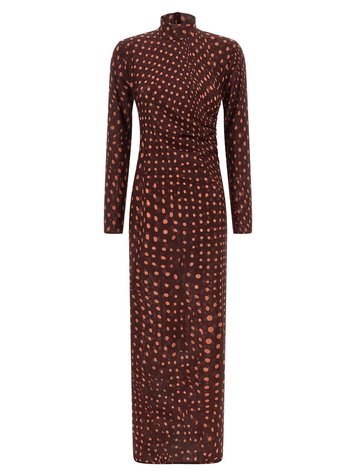 Stella Mccartney Polka Dot Mesh Dress Abiti - Bordeaux | 37ce61e7a95c3f9fd3421f9d36e8964c999aceb2