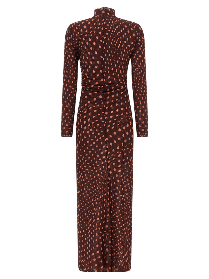 Stella Mccartney Polka Dot Mesh Dress Abiti - Bordeaux | 048de61b5a6f5da39e579e8361c4c831534d4921