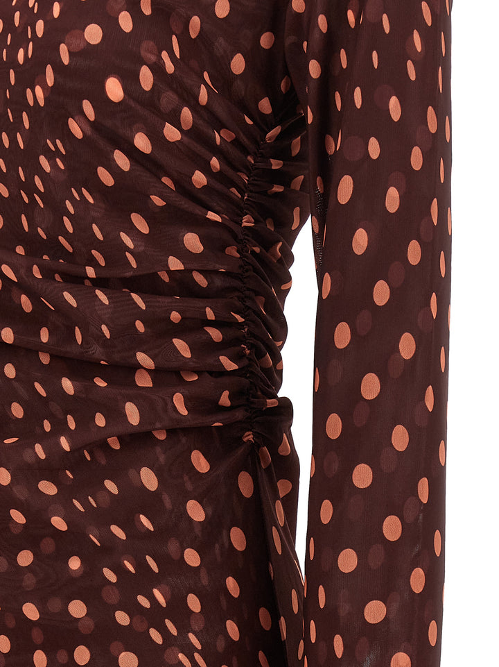 Stella Mccartney Polka Dot Mesh Dress Abiti - Bordeaux | d106955c07a80e8b7cad3a4ec84172bed36c30d3