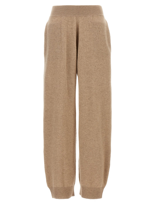 Knitted Pantaloni Beige
