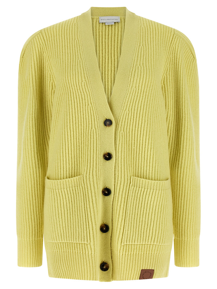 Stella Mccartney Thick Knit Cardigan Maglioni - Giallo | 75c60e781ed68ccbb06654521c6579fef3830f5d