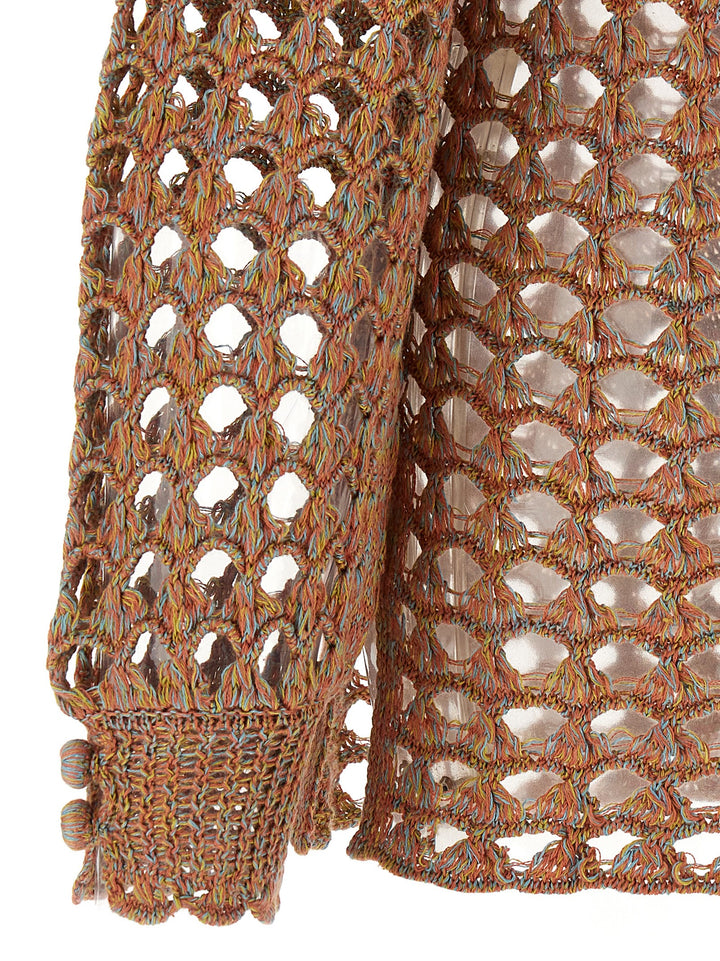 Valentino Garavani Openwork Sweater Maglioni - Multicolor | 773449d2def4dc3c7815aad629ffb371d71dabd7