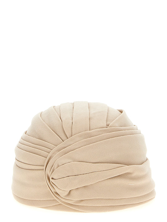 Valentino Garavani Wool Rigid Turban Cappelli Beige