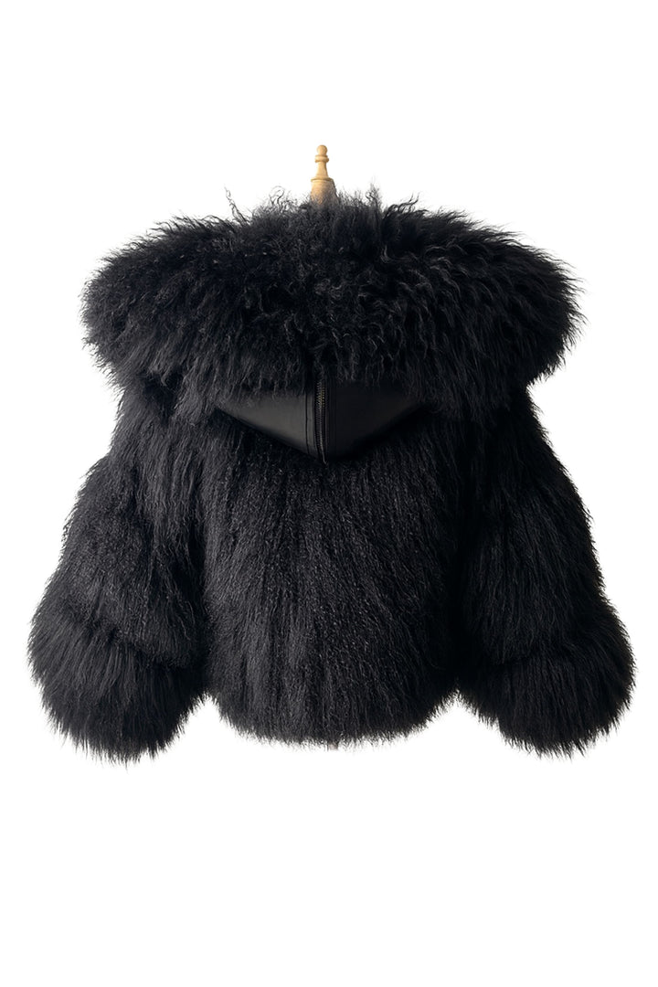 Cappotto Arianna Nero in mongolia