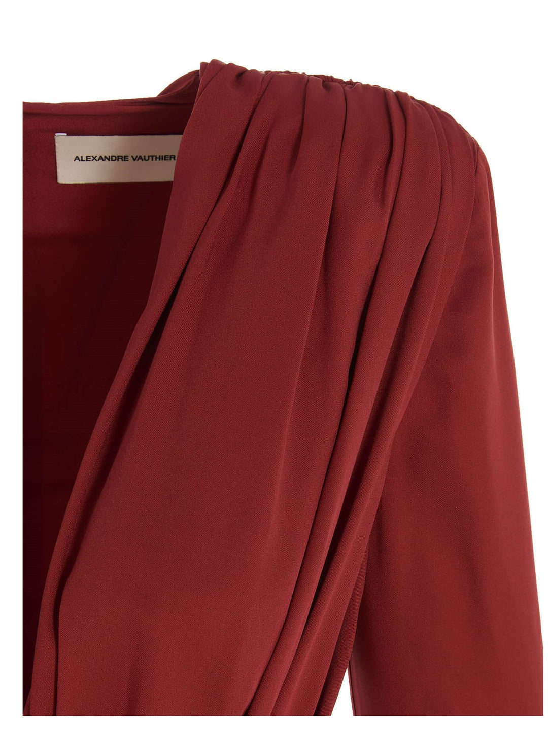 Draped Silk Dress Abiti Rosso