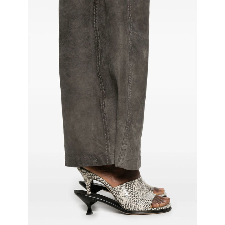 Salvatore Santoro Leather Pants - Grigio | e78622f4ed018342c8086a3944003b4f3e3da9ca