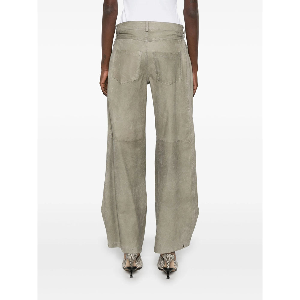 Salvatore Santoro Leather Pants - Verde | 176fccf1a8390666027c265e79eaf42f2548ba3b