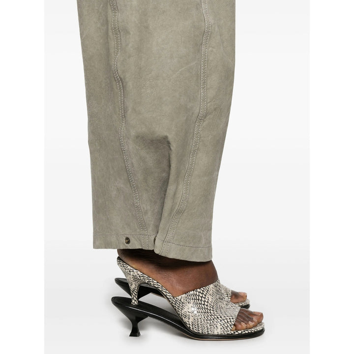 Salvatore Santoro Leather Pants - Verde | 55c190aa1216f553b8d30adfd2bf1b16ea65aab9