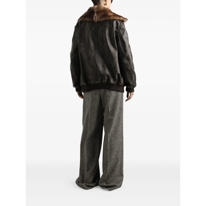 Dolce & Gabbana Leather Outerwears - Marrone | f39e1d6da4fd97fd9b925af67a18099a511baa69