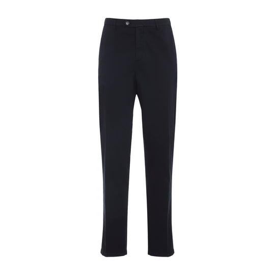 Navy Blue Classic Cotton Chino Pants
