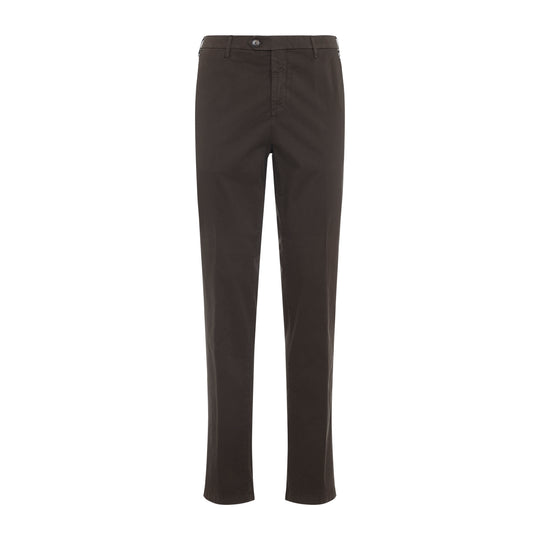 Brown Classic Cotton Chino Pants