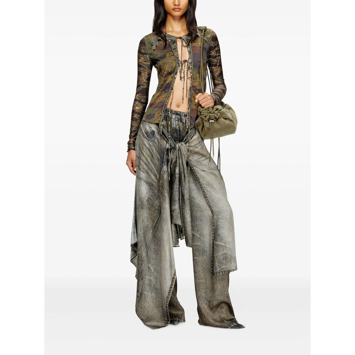 Diesel Top - Verde, Marrone | 7490cf06ad202f2212d50e3cabbf0ae412e88a33