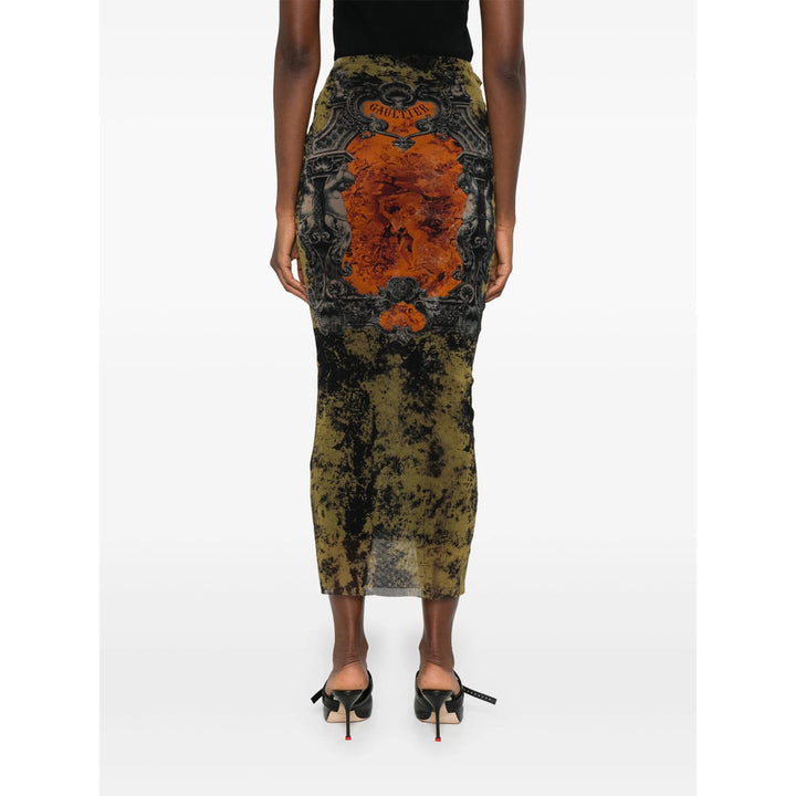 Jean Paul Gaultier Gonne - Orange/Green | 30f761c614fb98081170959a4b6a515d47d40750