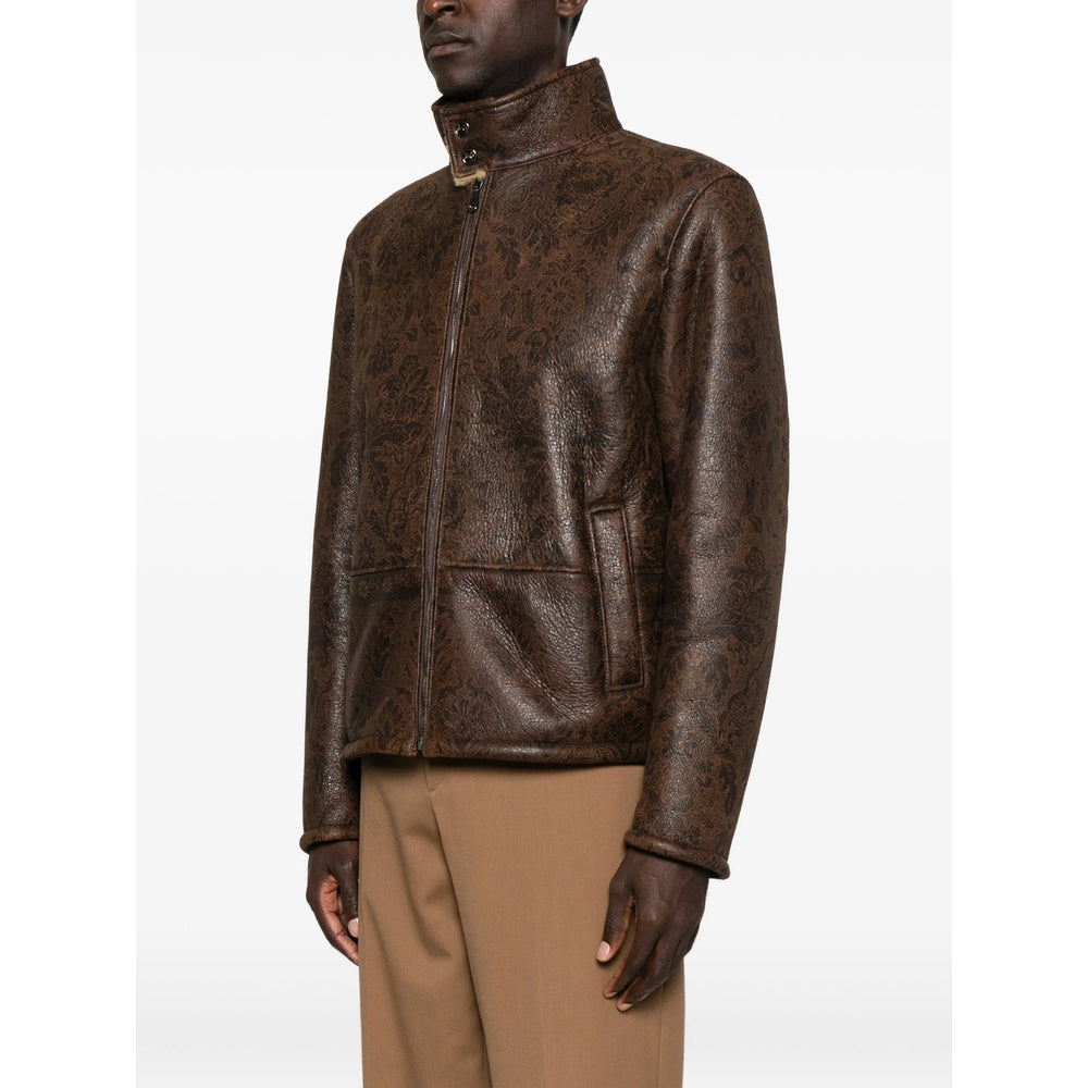 Etro Leather Outerwears - Marrone | dfb597ba8e614b44bf45d63850200ea6e22c35ee