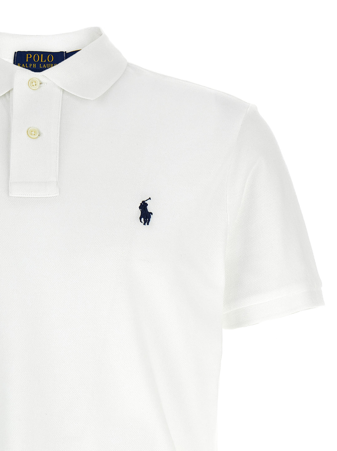 Polo Ralph Lauren Logo Embroidery  Shirt Polo - Bianco | e69b53fc6c082498021c2ebdbf0e841465bd5176