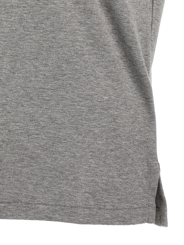 Polo Ralph Lauren Logo Embroidery  Shirt Polo - Grigio | 2e9cc3ca254ea041dfa274c490f7da6e4c2af084