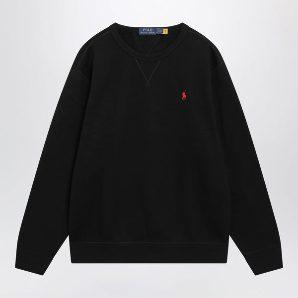 Black Cotton-Blend Crewneck Sweatshirt