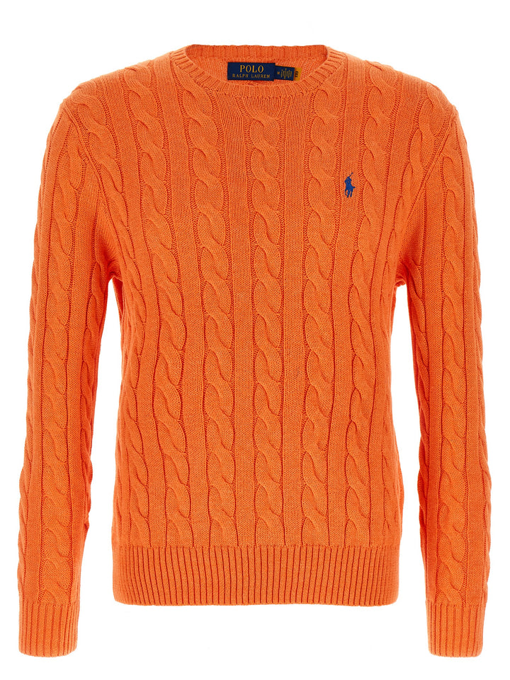 Polo Ralph Lauren Cotton Braided Sweater Maglioni - Arancione | 0f301ee416a0e64dac7ea6dc495ebeaa8febf65f