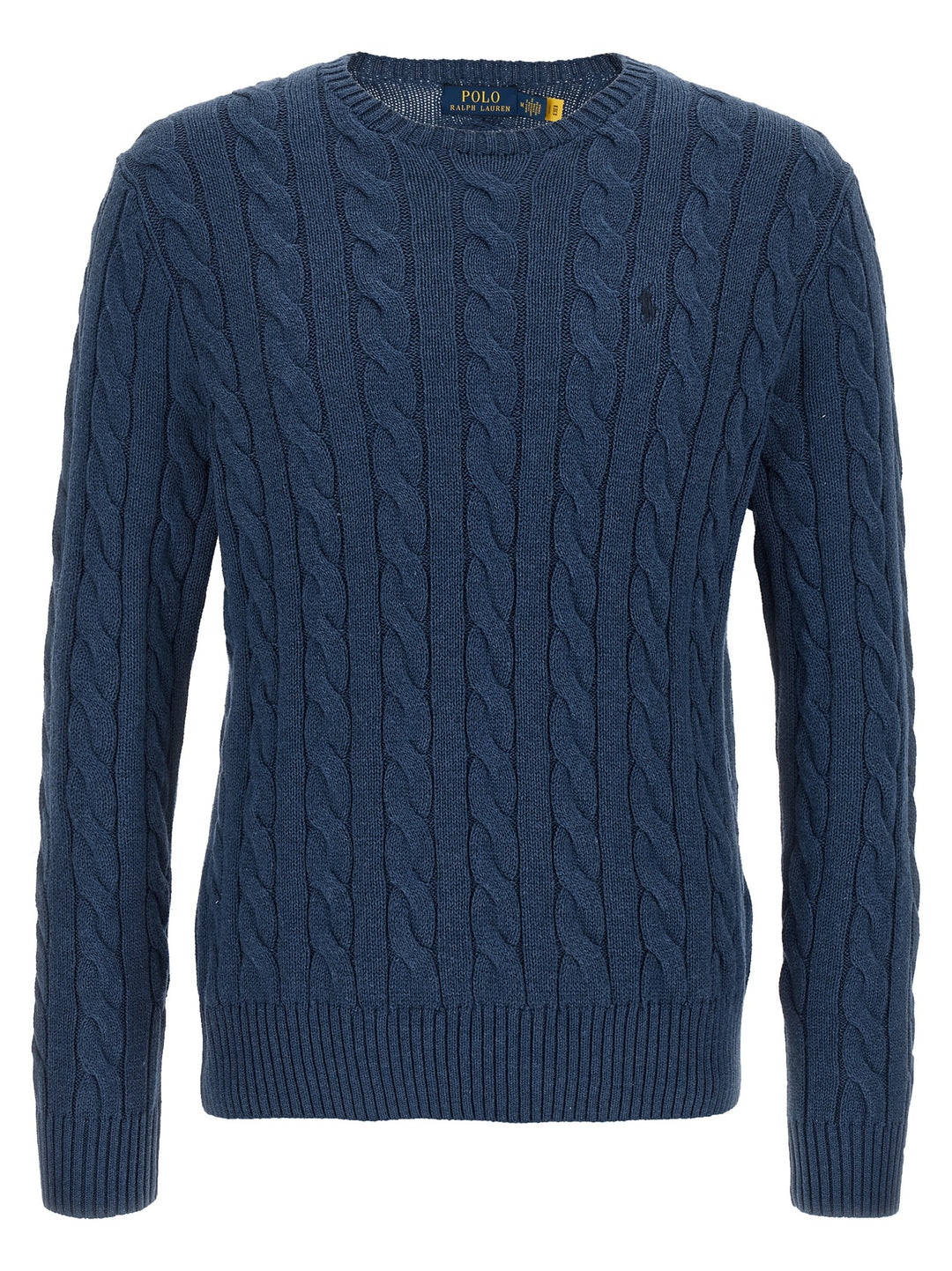 Polo Ralph Lauren Cotton Braided Sweater Maglioni - Blu | 5556998d1b290d0a9e1f9440becb4a008ce459ff