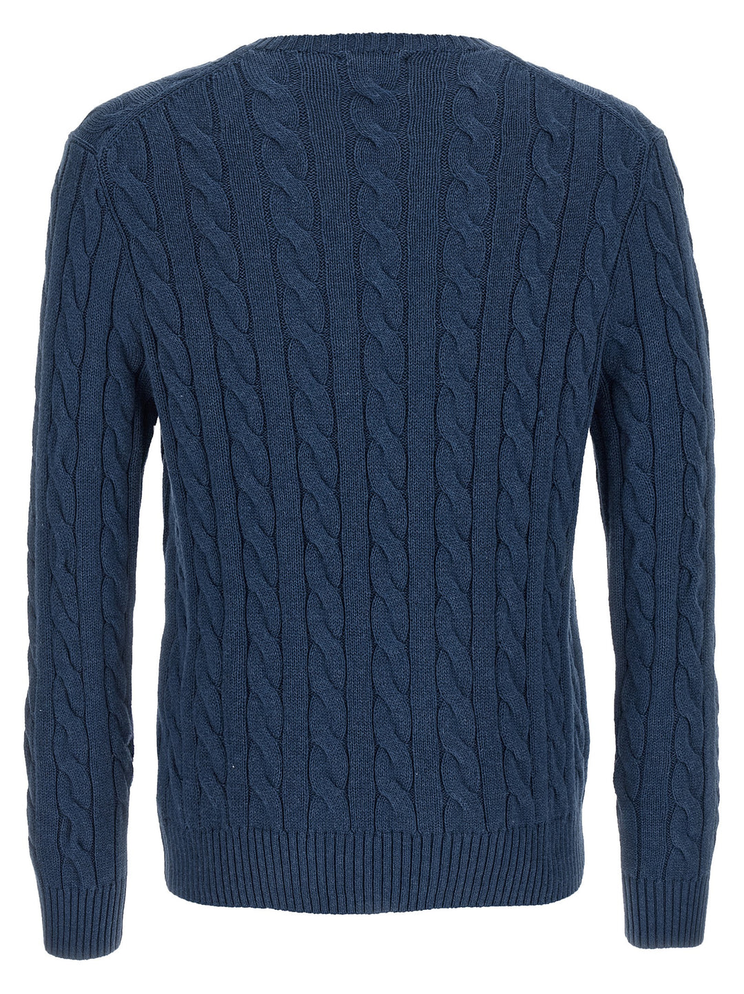Polo Ralph Lauren Cotton Braided Sweater Maglioni - Blu | 6fffc7444206745ef67ee8e3d360a937e7d9c93d