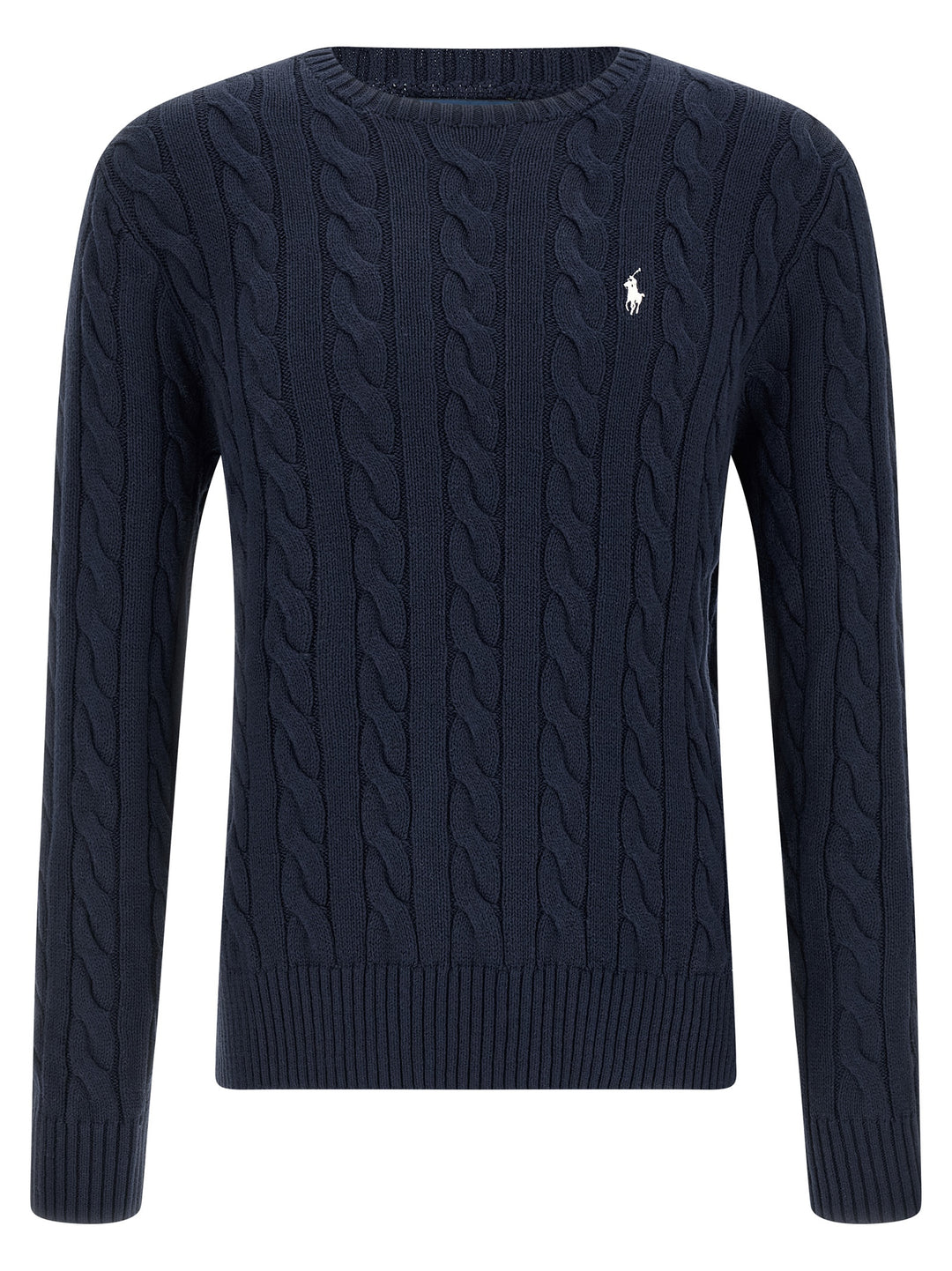 Polo Ralph Lauren Cotton Braided Sweater Maglioni - Blu | 41b80ace2b53bd1473e6d170a6022e9bfef009b7