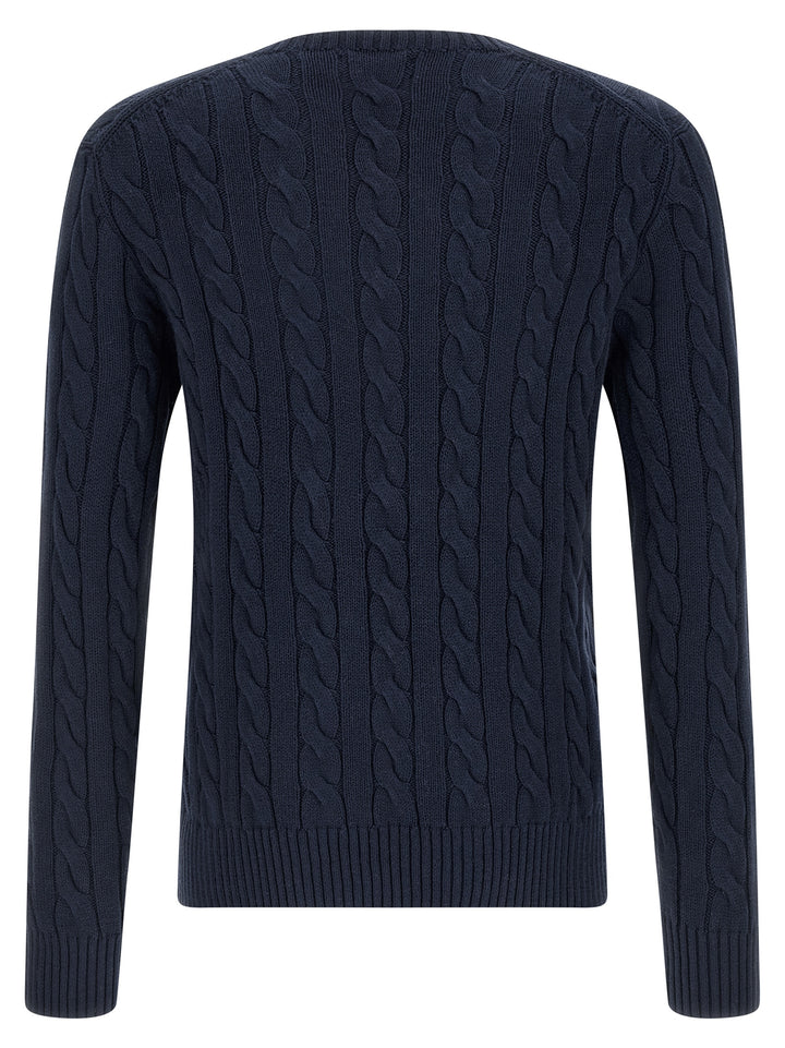Polo Ralph Lauren Cotton Braided Sweater Maglioni - Blu | 7a2a44c0c6f13dddf30f4e1d14ff61149914eec7