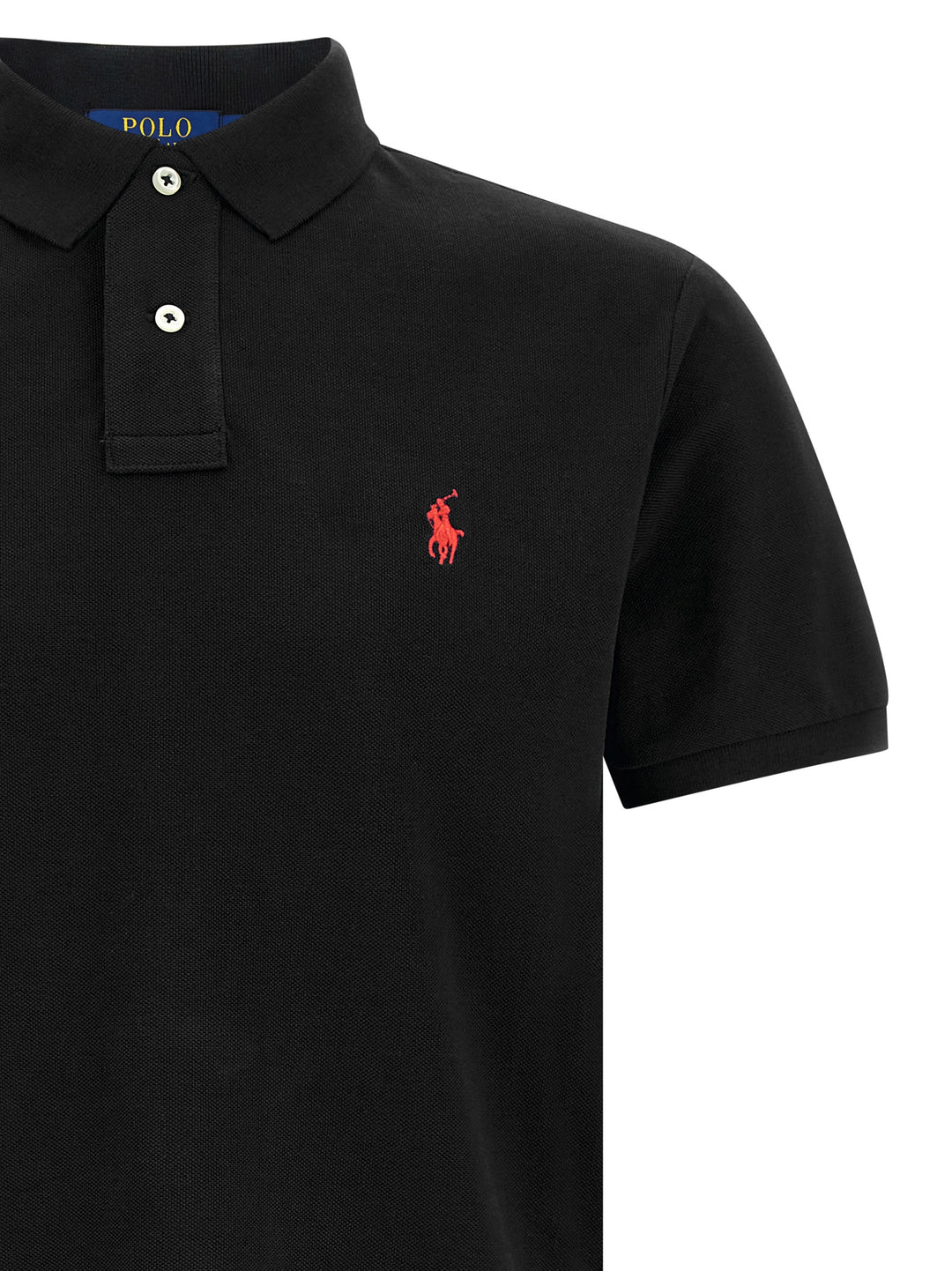 Polo Ralph Lauren Logo Embroidery  Shirt Polo - Nero | c424fb2bbe4ea614616531f4aa098da02398a458