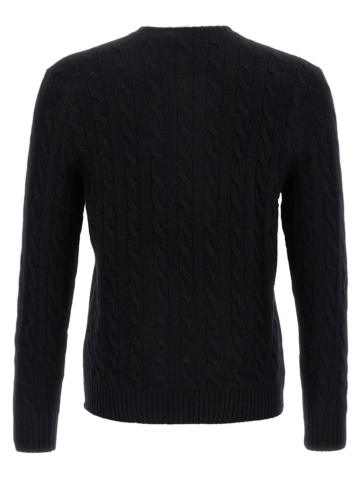 Polo Ralph Lauren Braided Sweater Maglioni - Nero | abd6437c185debc733c607072e4532d12cc69907