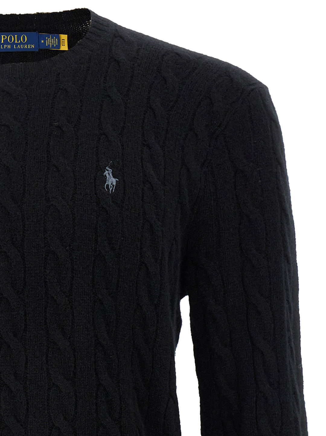 Polo Ralph Lauren Braided Sweater Maglioni - Nero | e72299f9344092785f8ae739edfdbd6dfc39a693