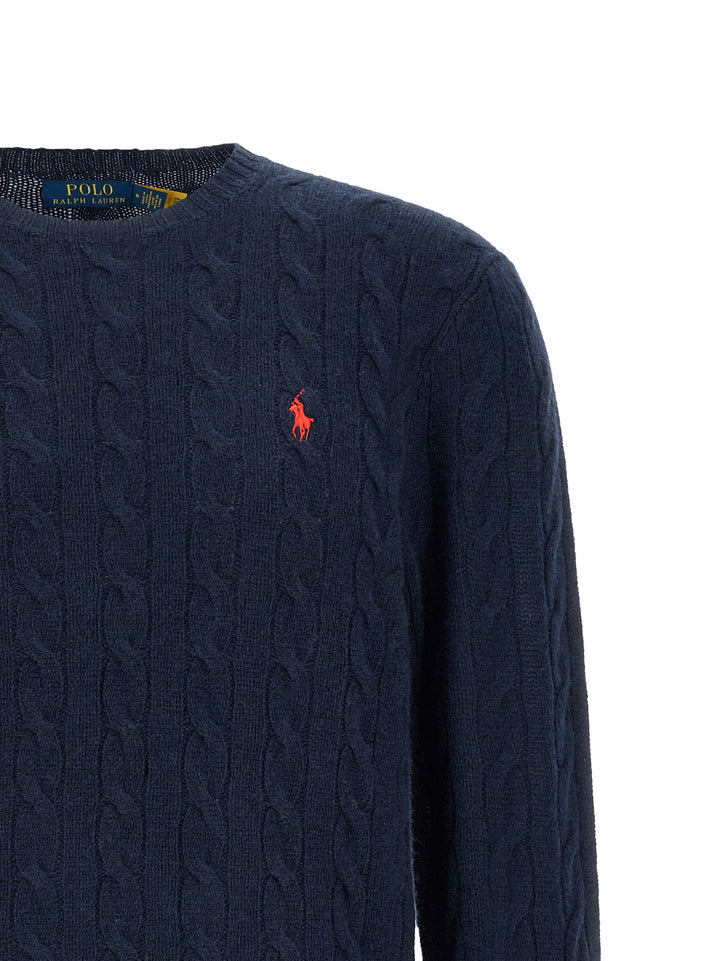 Polo Ralph Lauren Braided Sweater Maglioni - Blu | febc57d25a0a545f2fcf53ff2e2acaeb8a775924