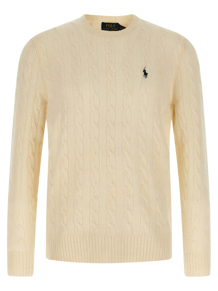 Polo Ralph Lauren Braided Sweater Maglioni - Bianco | e6563deb72dfd1f71a9301947316ee38b5075476