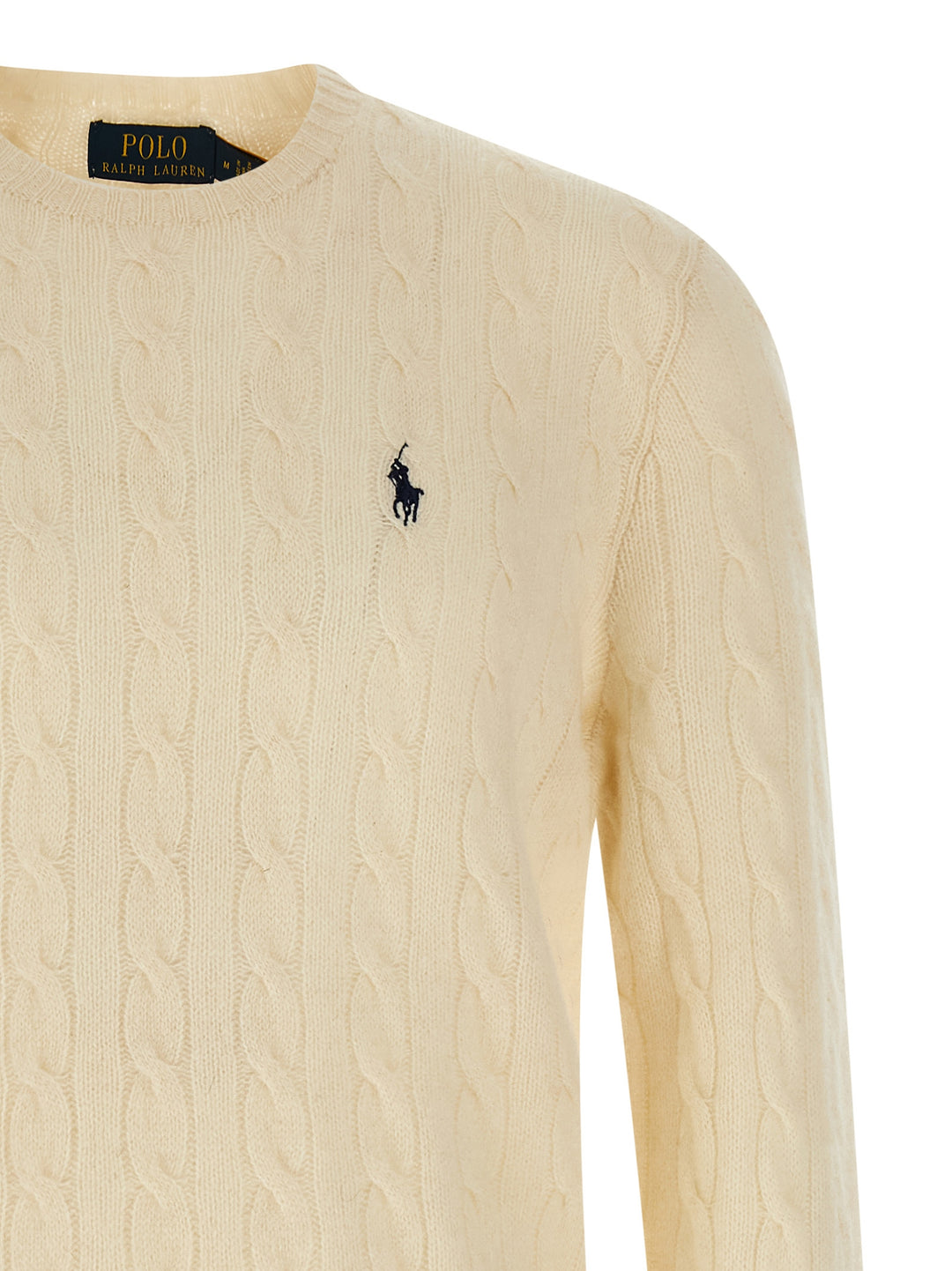 Polo Ralph Lauren Braided Sweater Maglioni - Bianco | 8341e256ef91c6b82f1482172671dbf10c8098f1