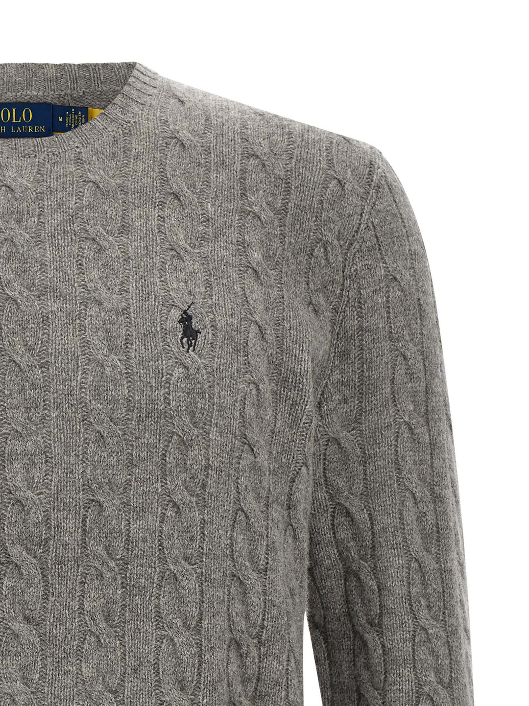 Polo Ralph Lauren Braided Sweater Maglioni - Grigio | c10c13ae0db331c029e801cd6d1a1a3014708a24