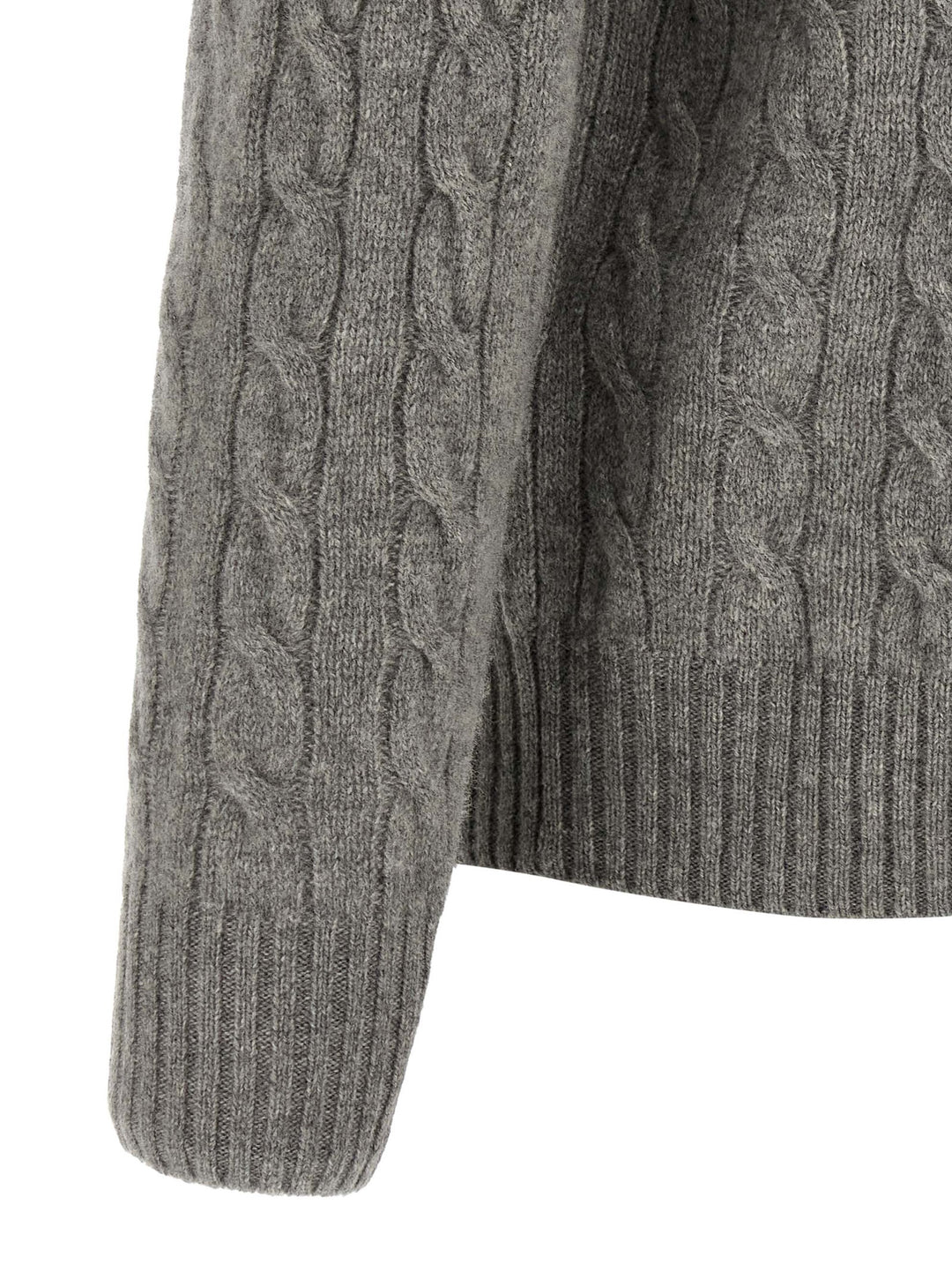 Polo Ralph Lauren Braided Sweater Maglioni - Grigio | 314f650369bc77d57f9a592decb98ac434a0bcb7