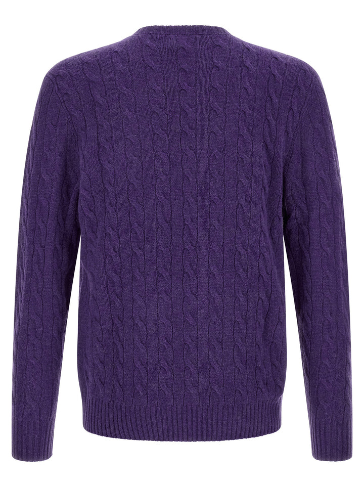 Polo Ralph Lauren Braided Sweater Maglioni - Viola | a0ee08072e9c8ebb79e971a881c19def9f704c9a
