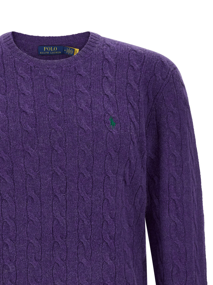 Polo Ralph Lauren Braided Sweater Maglioni - Viola | 50da95360b6587fc3ea3e5e6c3132f896b72369a