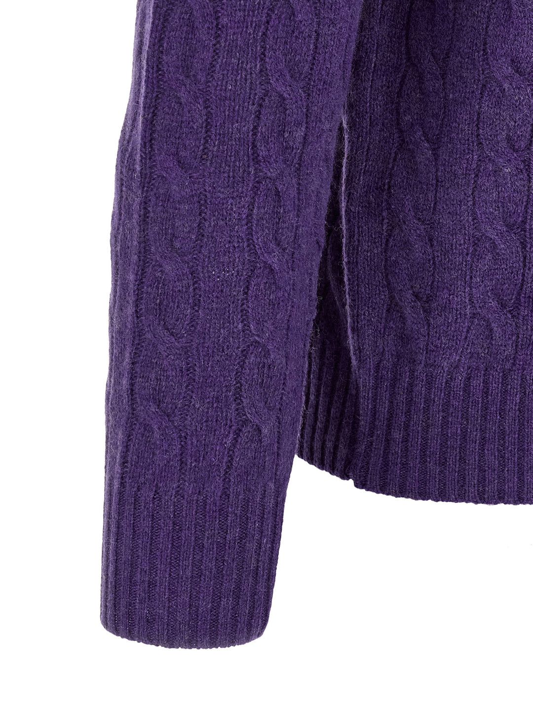 Polo Ralph Lauren Braided Sweater Maglioni - Viola | 46927aec816d71062ef24bf0afb0825b46eddeab