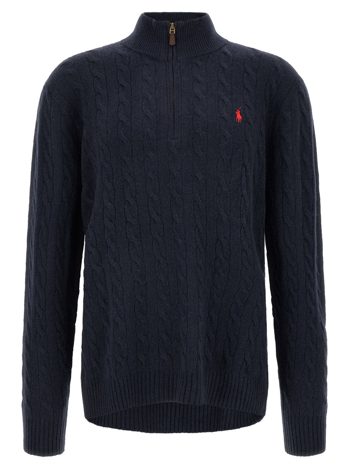 Polo Ralph Lauren Braided Sweater Maglioni - Blu | 7b66f2b046b5678d78e4658ae0d2657509c6823d