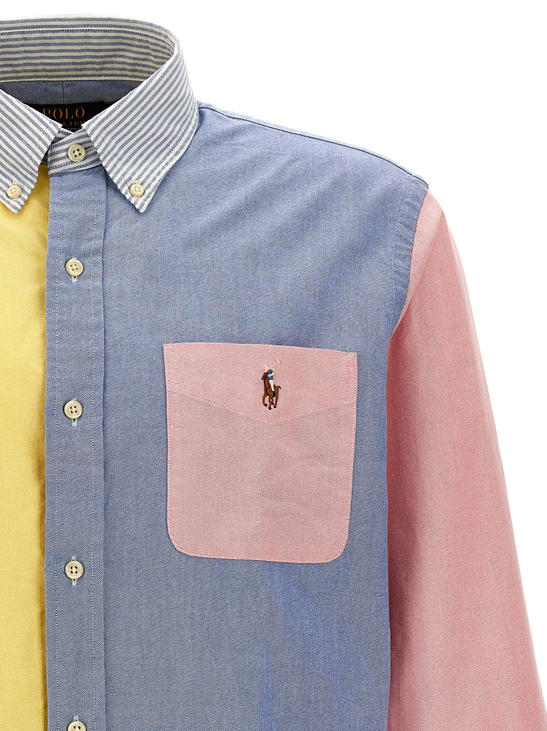 Polo Ralph Lauren Patchwork Shirt With Logo Embroidery Camicie - Multicolor | e34d3de6b3a5a45207a591e11eede15ff785653c