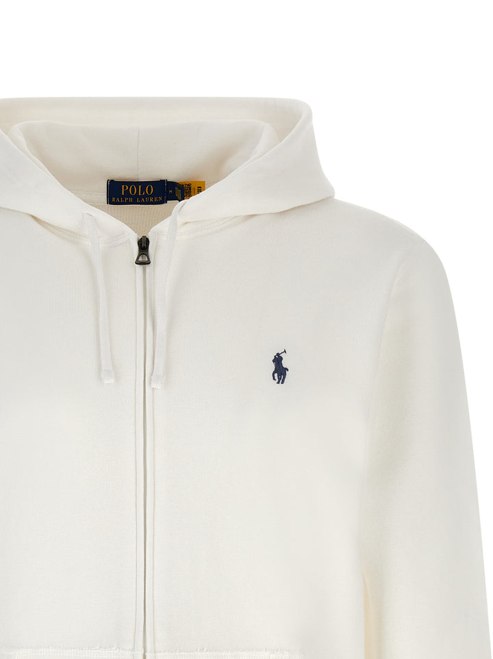 Polo Ralph Lauren Loopback Cotton Hoodie Felpe - Bianco | d14296c45ccbd769d36b18da3be56e8b65be4429
