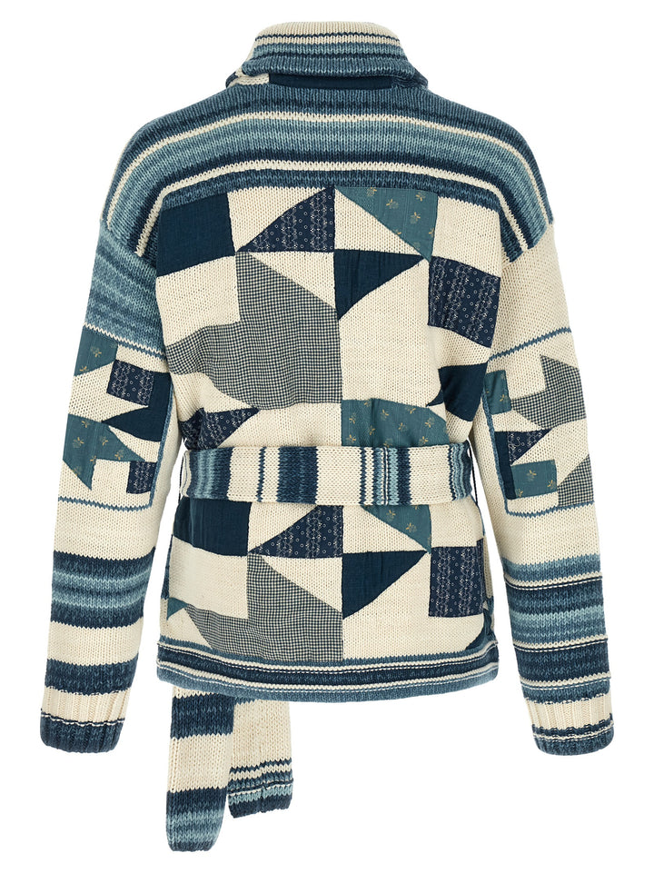 Polo Ralph Lauren Patchwork Cardigan Maglioni - Blu | 6d7f9c9f3d6478cd6a38c5407aaaf3a0f0d53743