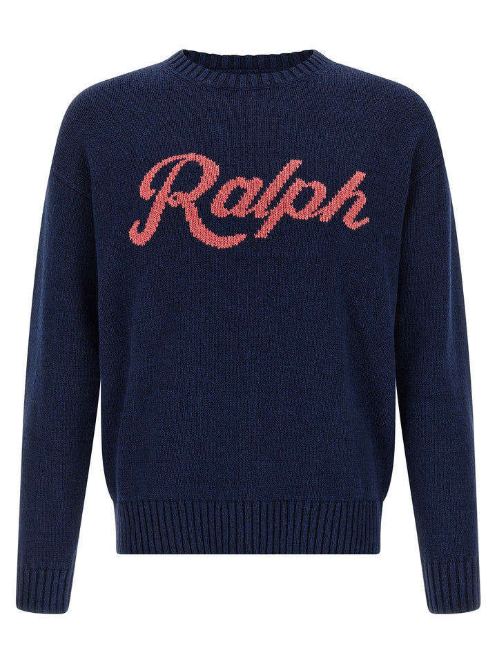 Polo Ralph Lauren Intarsia Logo Sweater Maglioni - Blu | 608e5425e1a56da4ab11e792714599fa1fb890a6