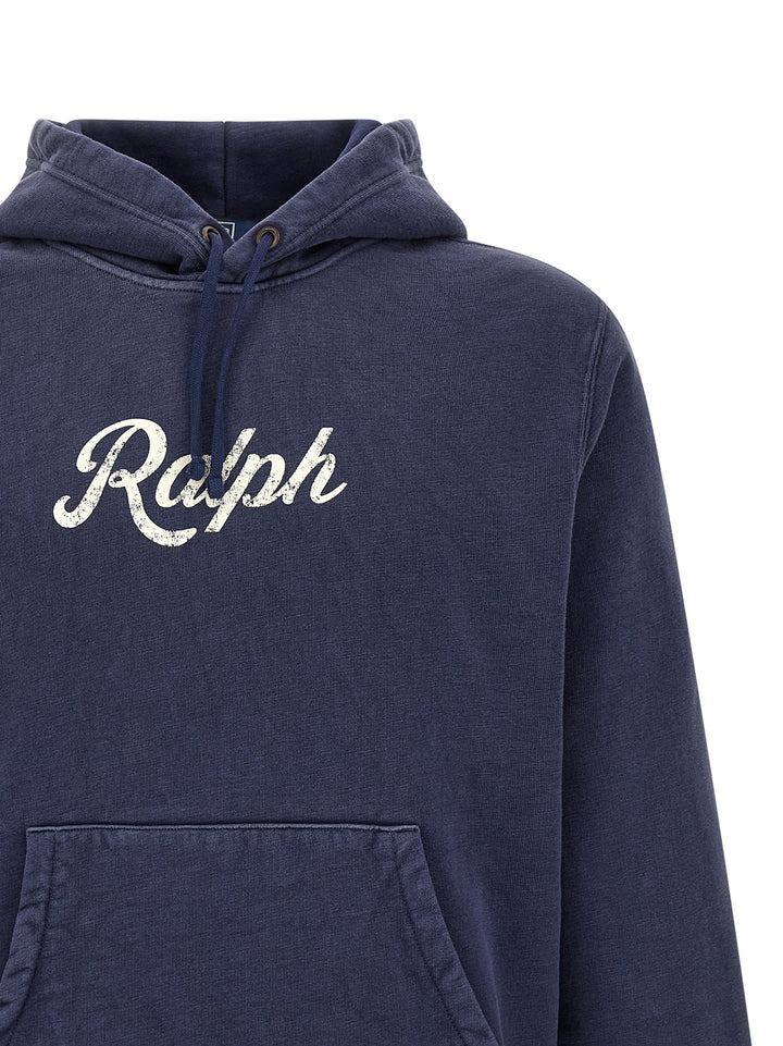 Polo Ralph Lauren Vintage Print Hoodie Felpe - Blu | f50b081ec048d859f8a9631ecd4ae8d3745cc64b