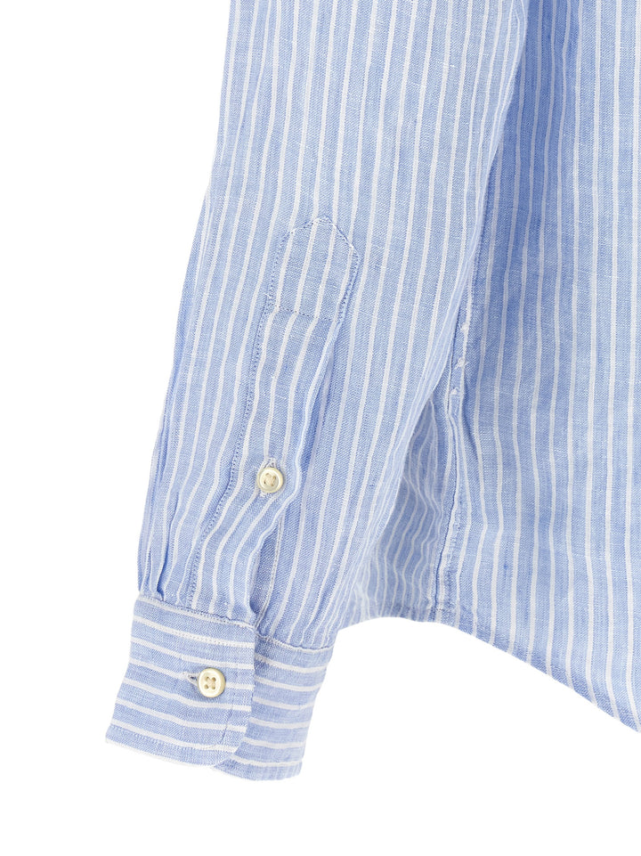 Polo Ralph Lauren Striped Shirt Camicie - Celeste | 2e20e56acfdf44ba8af09f3ee35a167a3919e598