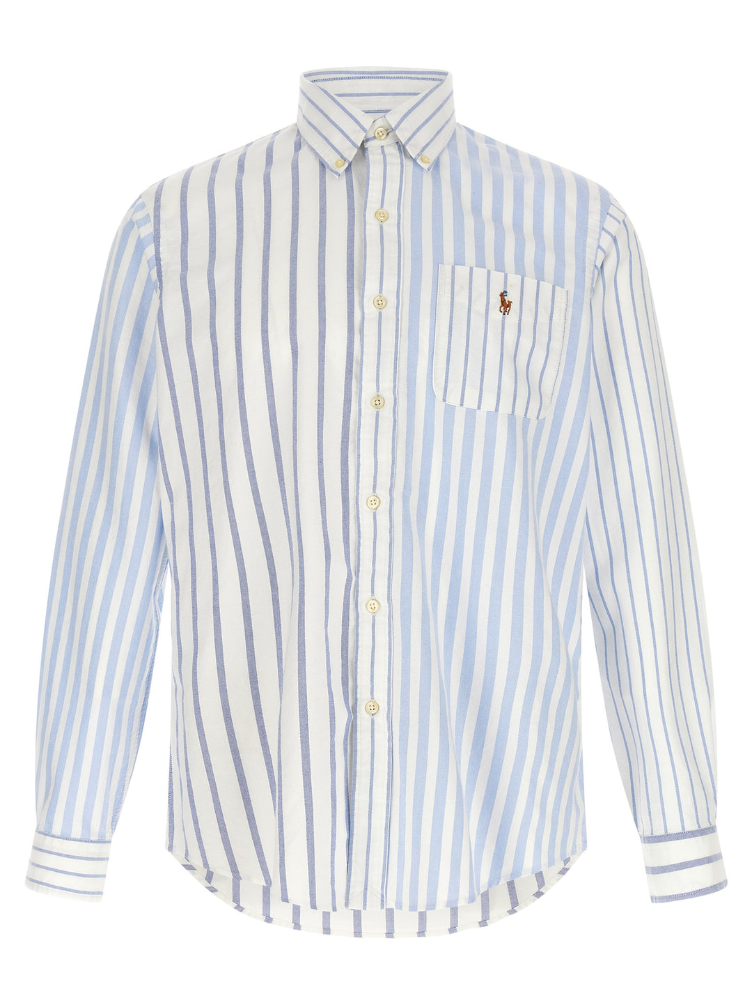 Polo Ralph Lauren Oxford Patchwork Shirt Camicie - Celeste | 5f914c59ee92a9c8296be30ef94656b096ed687d