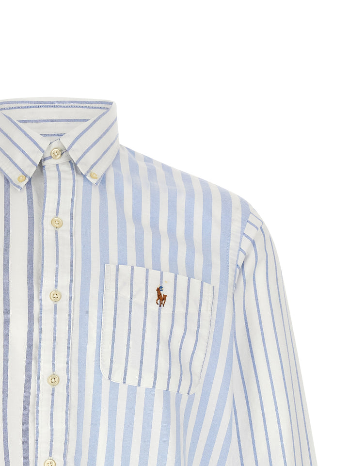 Polo Ralph Lauren Oxford Patchwork Shirt Camicie - Celeste | 1a8c822bf2c4cca17a714d53502ccc4190d03ae6