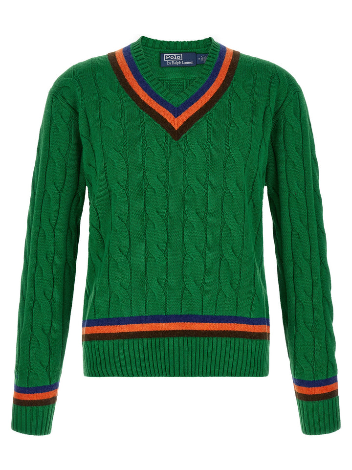 Polo Ralph Lauren V-Knit With Cable Pattern Maglioni - Verde | 3887725d8a44a8c1003c6a6b647d3adce85008a3