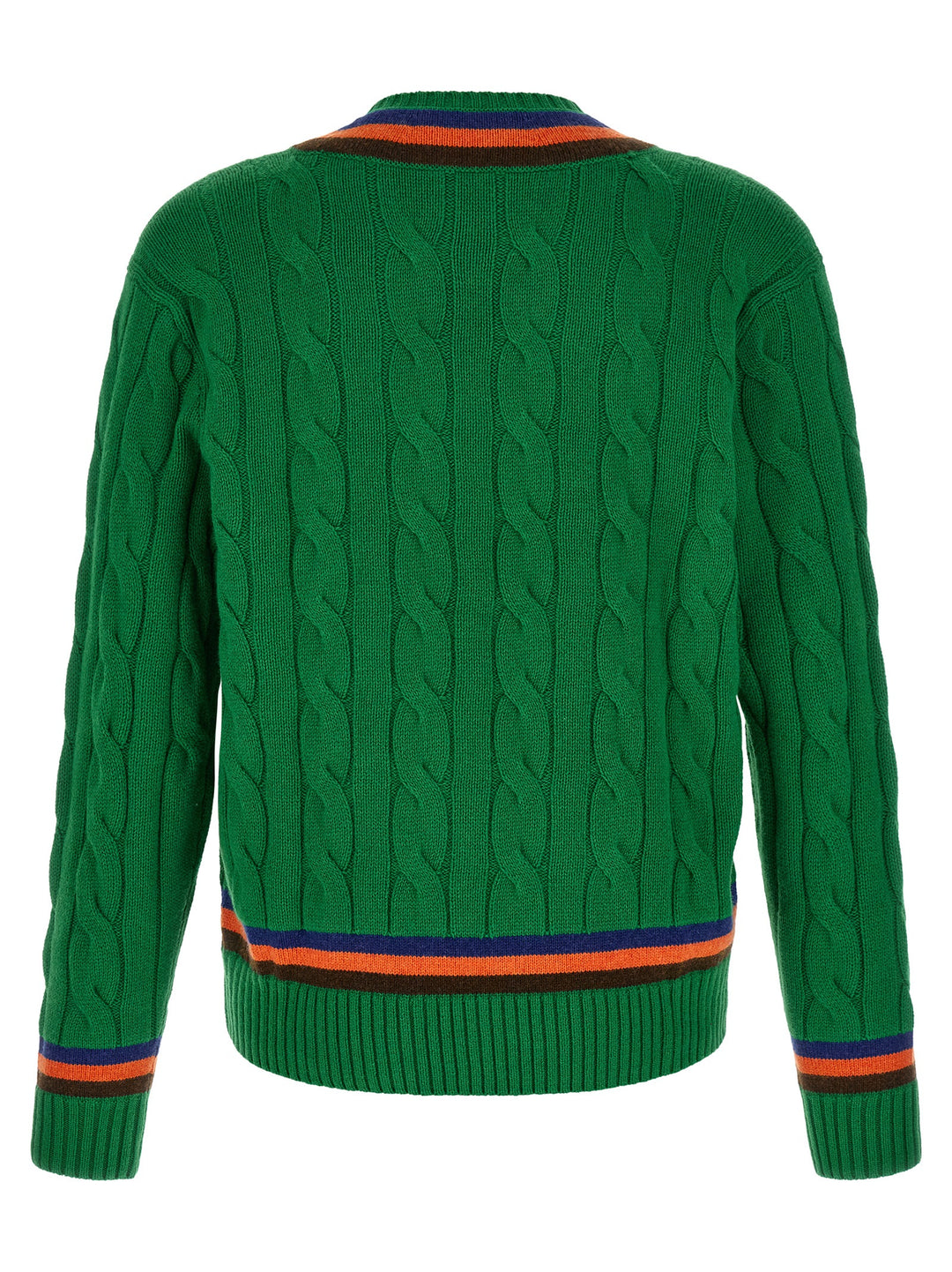 Polo Ralph Lauren V-Knit With Cable Pattern Maglioni - Verde | fb888b2aaf01aa4937e80a55e979995b9458fdf5
